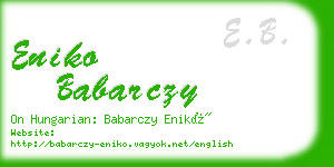 eniko babarczy business card